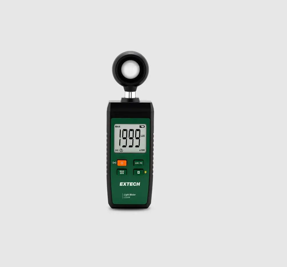 Extech Lt250w Light Meter Bluetooth Connectivity With The Exview Mobile App User Manual