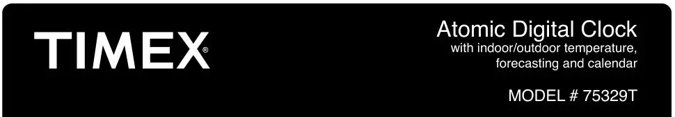 TIMEX Atomic Digital Clock User Guide