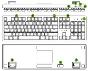 RZ03-03070200-R3U1 Razer Pro Type Quiet Mechanical Keyboard - Razer Pro Type Quiet Mechanical