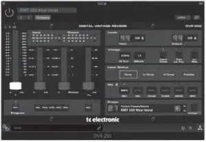 tc electronic DVR250-DT Digital Vintage Reverb Plug-In - Desktop Controller