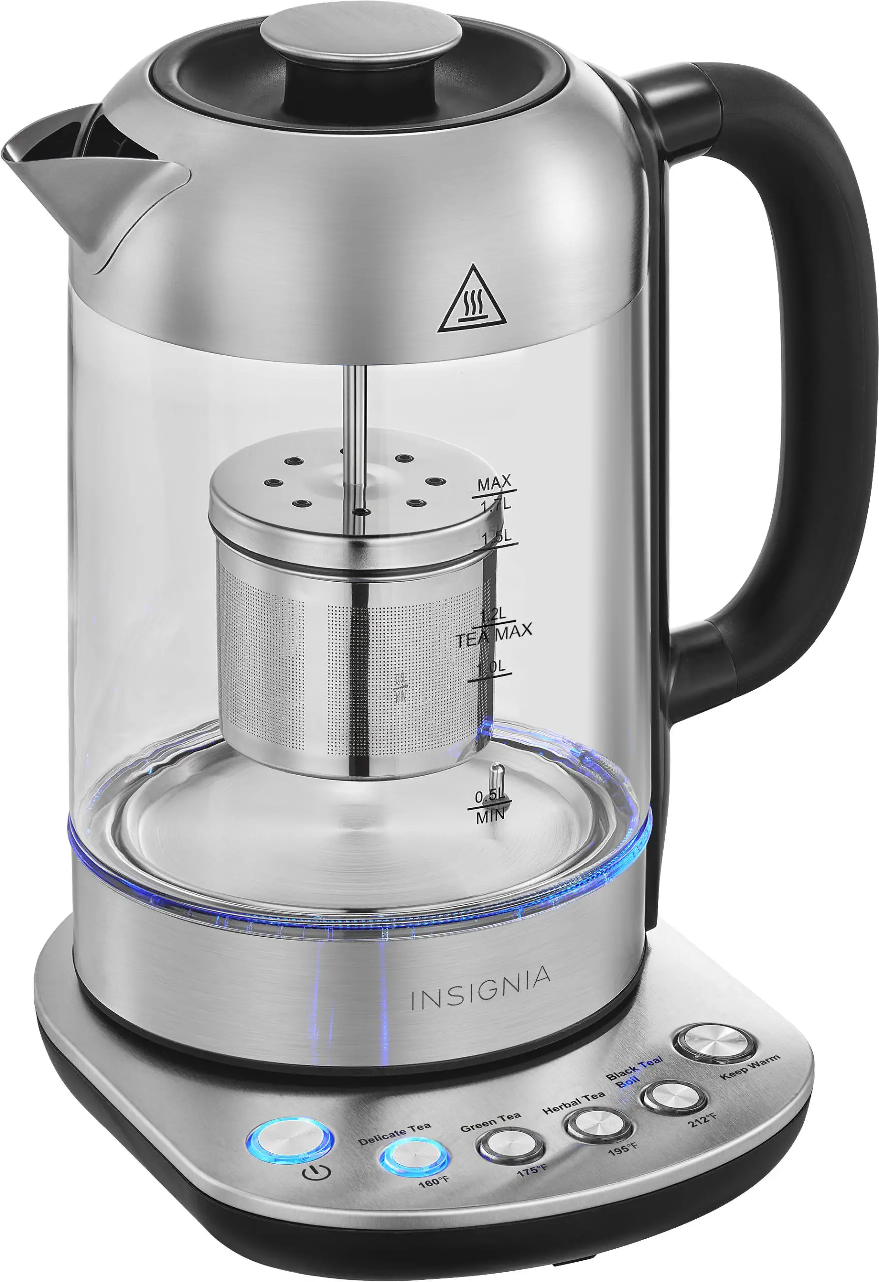 INSIGNIA NS-EK17SG2 1.7 L Electric Glass Kettle with Tea Infuser image