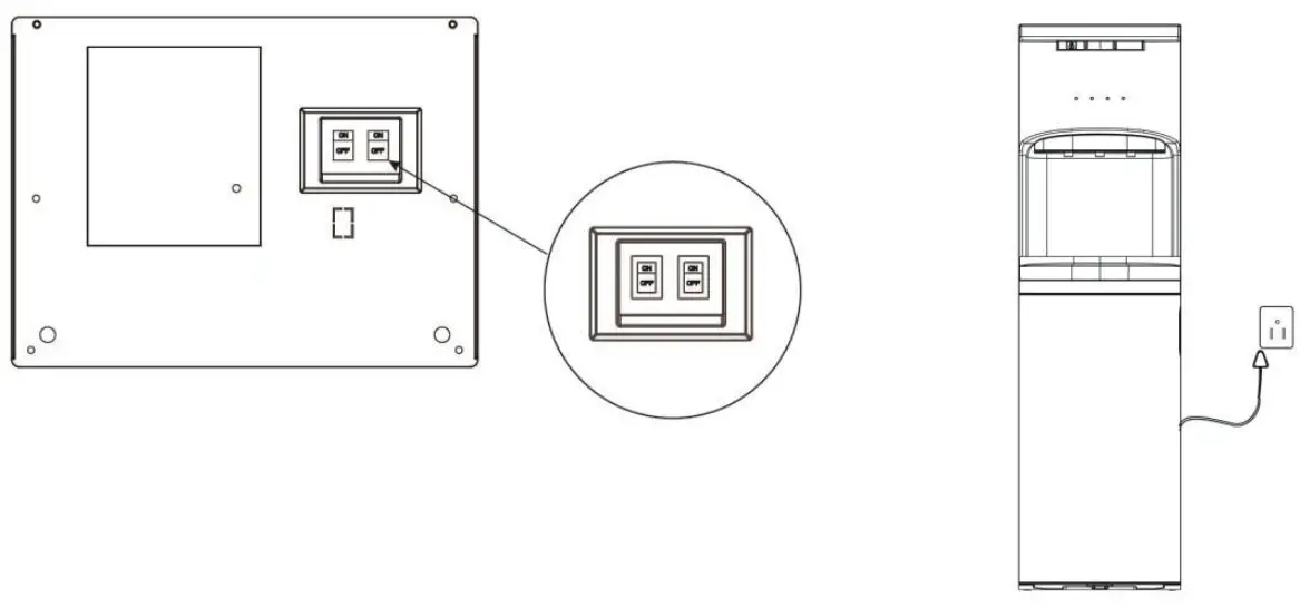 EUHOMY WC C Bottom Loading Water Cooler Dispenser-Draining instruction