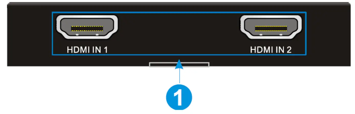 BLACKBIRD 43879 4K 2x1 HDMI Switch - panel 1