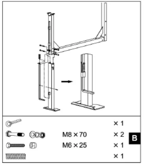 ZIPPER ZI BTM160 Concrete Mixer - Mounting support leg