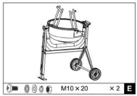 ZIPPER ZI BTM160 Concrete Mixer - Mounting the mixer