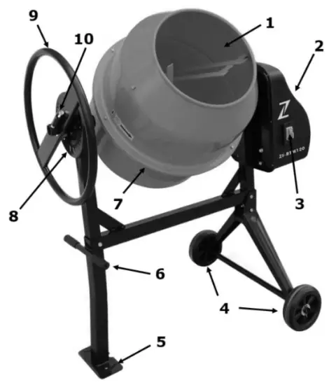 ZIPPER ZI BTM160 Concrete Mixer - TECHNIC