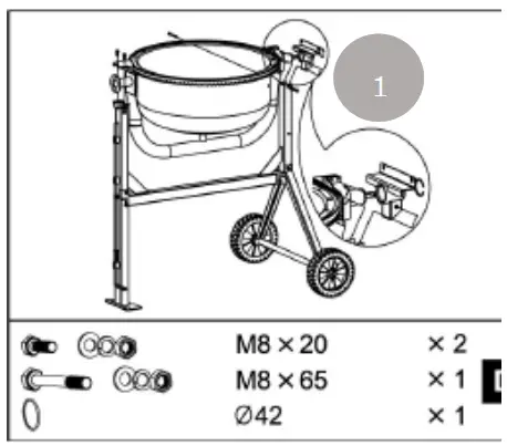 ZIPPER ZI BTM160 Concrete Mixer - lower part