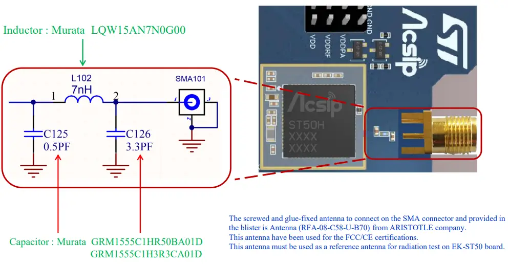 Acsip EK-ST50 LoRa SoC SiP EVK Board-fig10