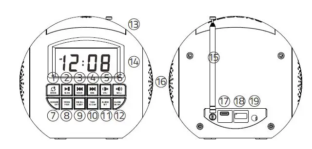 Shen Zhen-Yelaw-Technology-CR100- FM-and-Bluetooth-Clock-Radio-fig-1