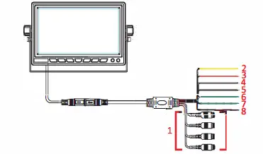 VECLESUS VMQD 7 Inch 1080P HD DVR Wired Backup Camera System fig 4