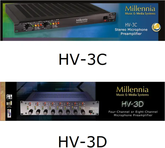 Millennia HV 3D High Voltage Microphone Preamplifiers
