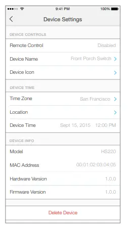 Customizing Smart Switches  screen