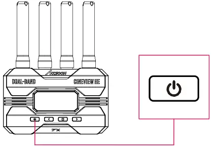 ACCSOON CineView HE Multi Spectrum Wireless Video Transmission System - Power