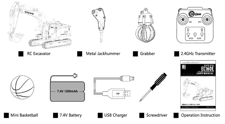 VOLVO EC160E 1 16 RC Excavator - fig 20