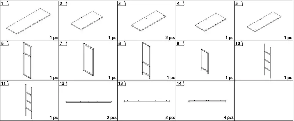 EARLIMART B081G98H8B 70.8 Inch Brown Engineered Wood 9 Shelf Etagere Bookcase fig 3