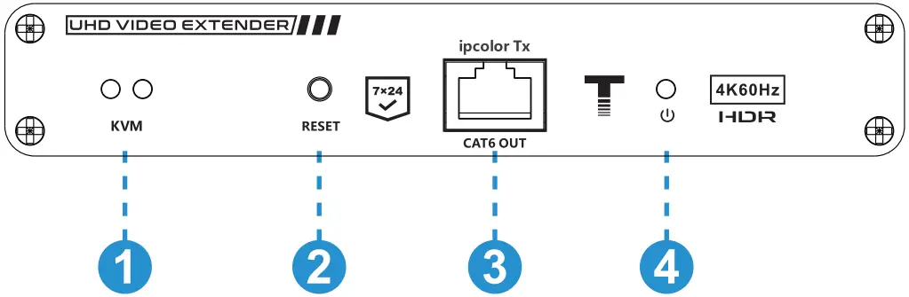 KanexPro Extender Over Cat6 w USB 2.0 70M 2A