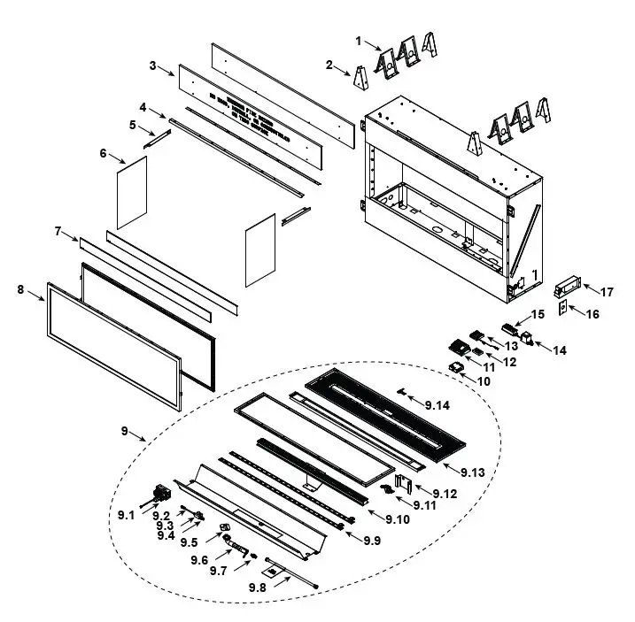 MONESSEN AVFLST48NIP Artisan Vent Free Linear Fireplace 1