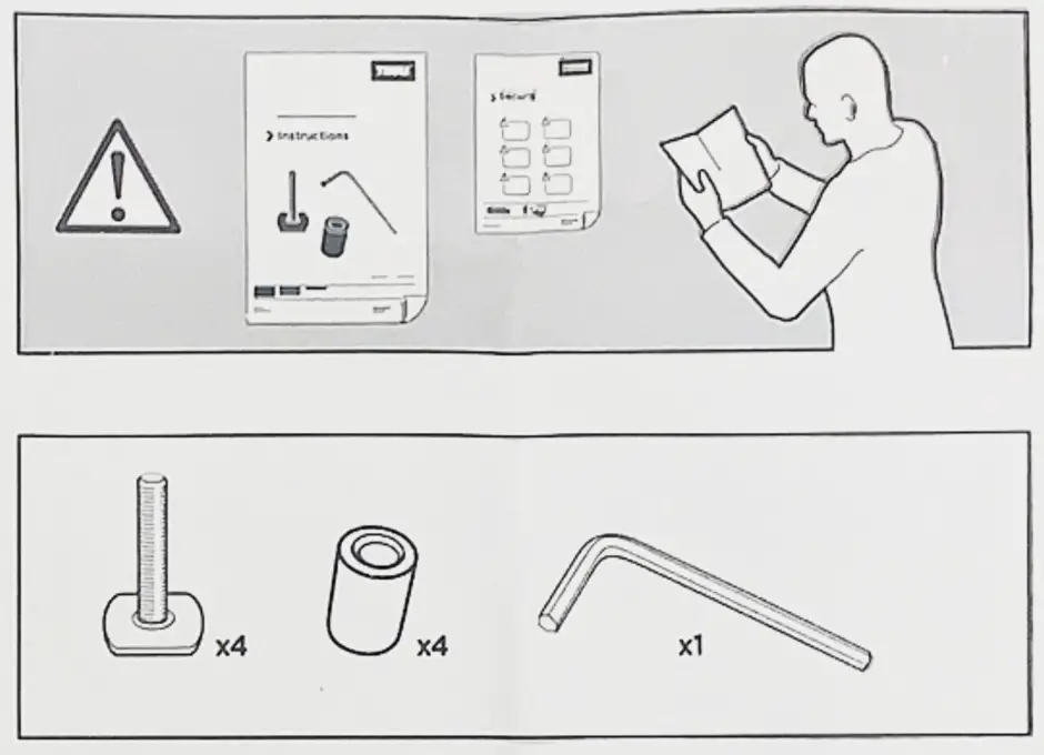 THULE T-Track adapter 882 - parts list