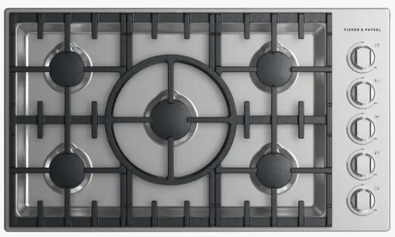 FISHER PAYKEL CDV2-365HN N Gas Cooktop, 36 Inch-FIG1