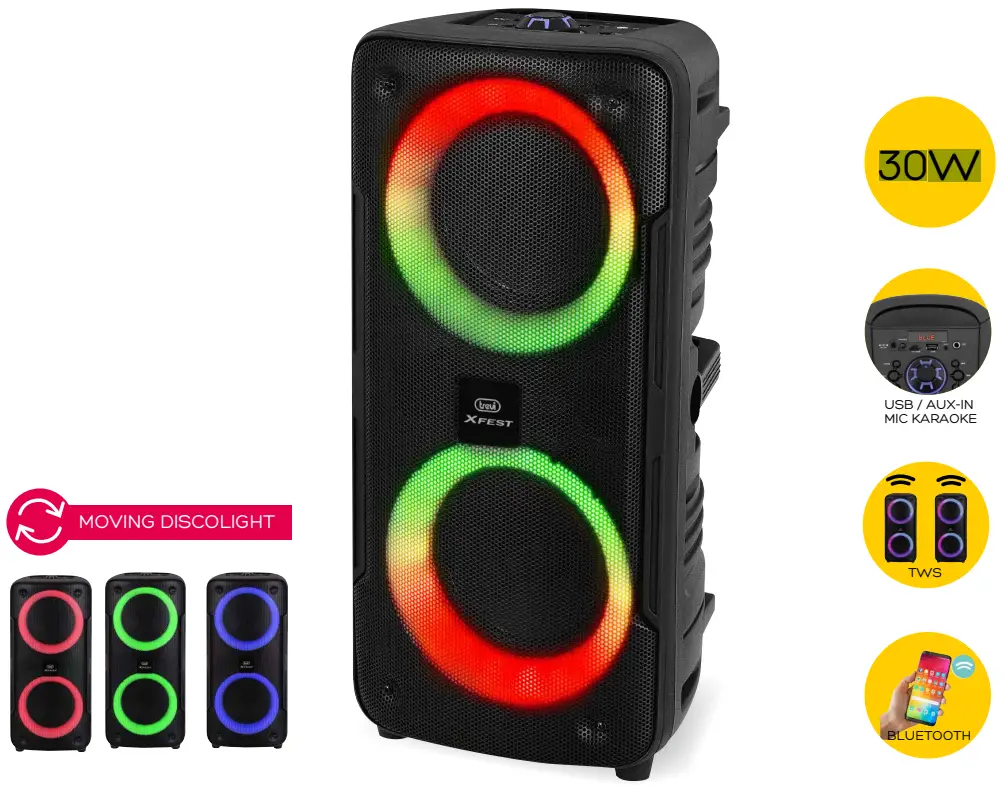 trevi XF 440 KB Amplified Speaker Discolight - 1