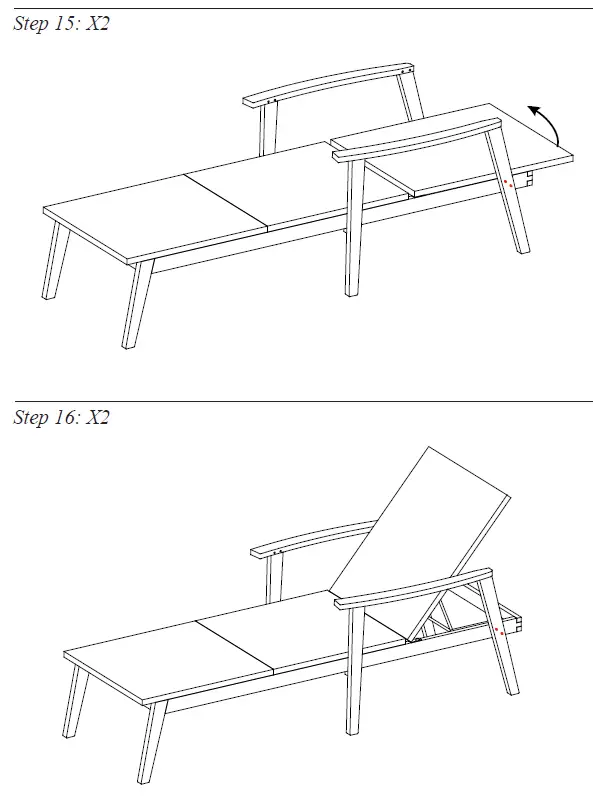 SUGIFT ZY1C0070 Outdoor Chaise Lounger with Side Table 11