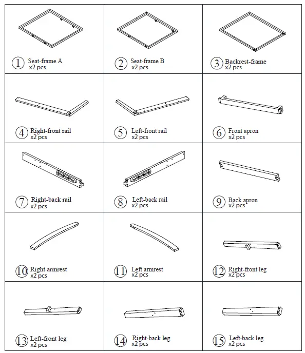 SUGIFT ZY1C0070 Outdoor Chaise Lounger with Side Table 3