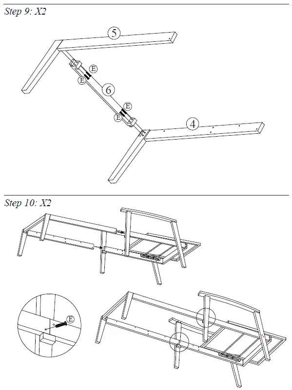 SUGIFT ZY1C0070 Outdoor Chaise Lounger with Side Table 8