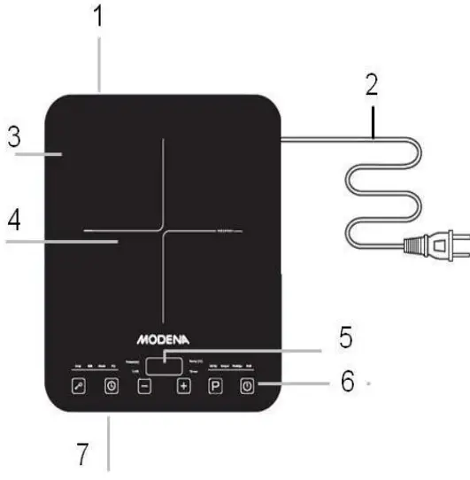 MODENA PI 1315 Portable Induction Cooker - Fig 1
