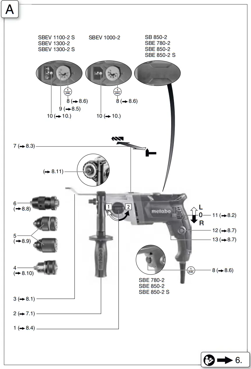metabo SB 850 2 Cordless Impact Drill - fig 6