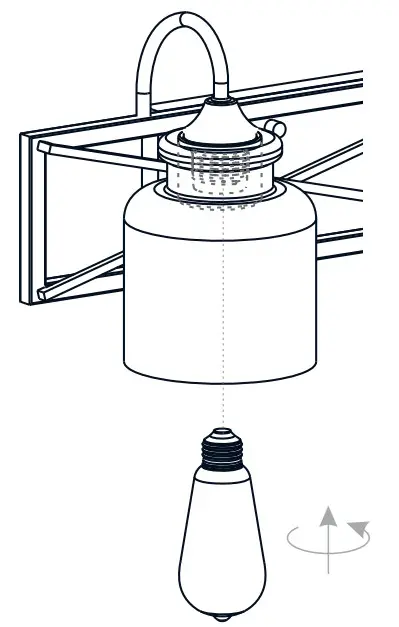 QUOIZEL BART8616MBK Bartley 15 75 in. 2 Light Matte Black Vanity Light - Install Bulbs 2