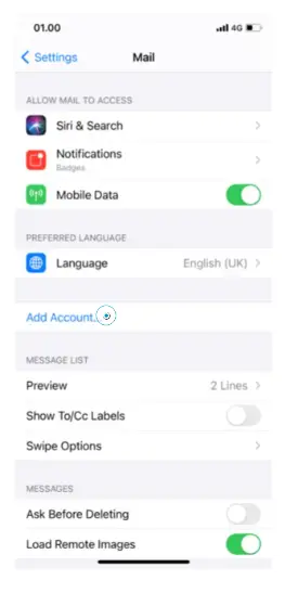 Apple iPhone 12 pro max set up hotmail 3