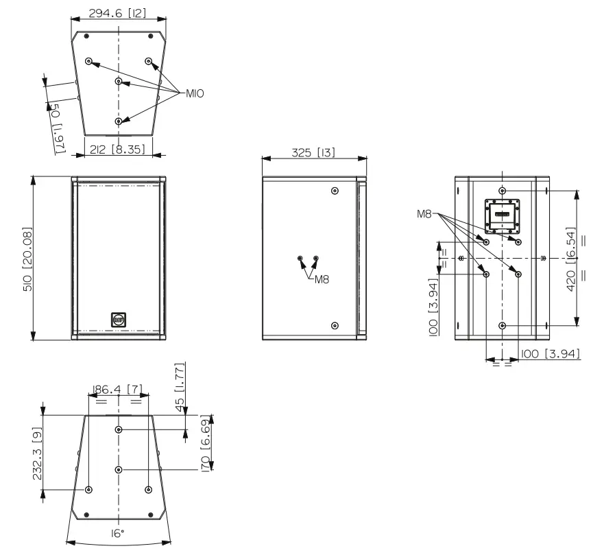 RCF COMPACT M SERIES Two Way Speakers fig 1