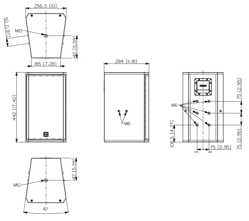 RCF COMPACT M SERIES Two Way Speakers fig 2