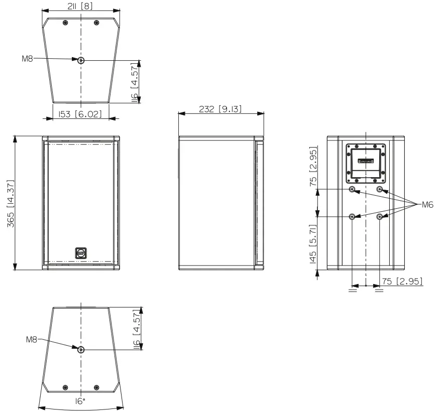 RCF COMPACT M SERIES Two Way Speakers fig 3