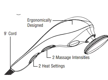 Wahl-Clipper-4196-1201-Heat-Therapy-Therapeutic-Vibratory-Corded-Body-Massager-Fig-4