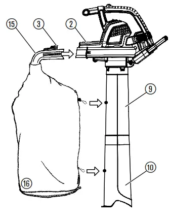 GARDENA EJ3000 Garden Vacuum Cleaner Blower - 5