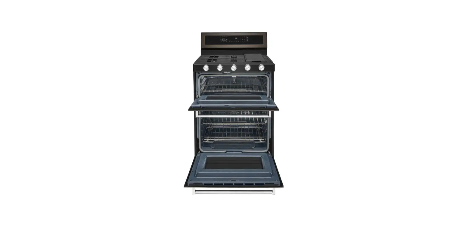 Kitchenaid Kfgd500ewh 30-inch 5 Burner Gas Double Oven Convection Range User Manual