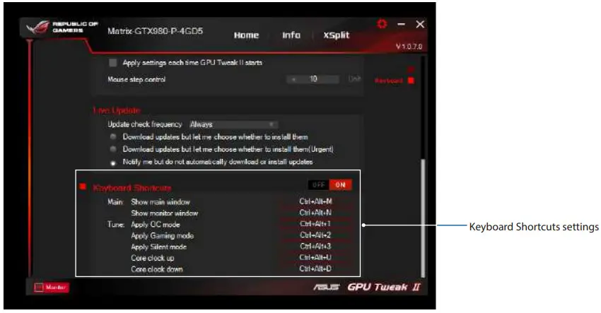 ASUS GPU Tweak II Software - Figure 9