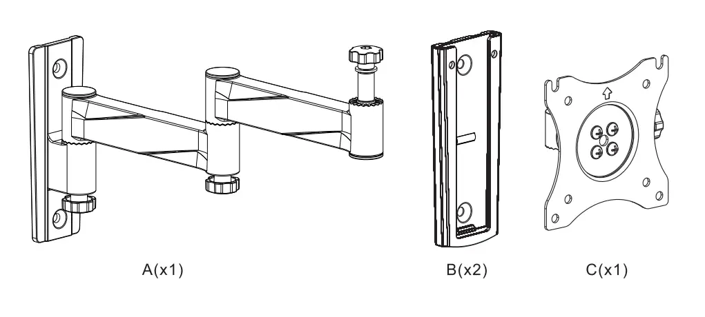 equip-650107-13-42-Inch-Articulating-TV-Wall-Mount-Bracket-Fig-01