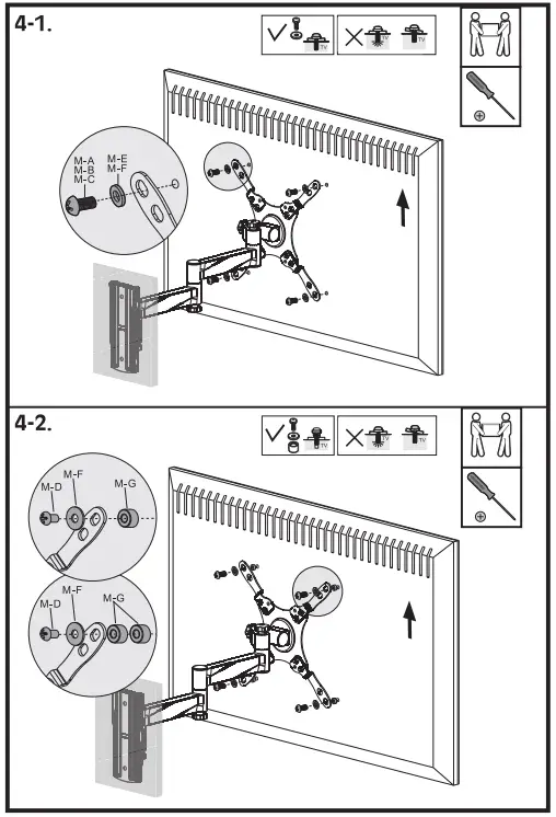 equip-650107-13-42-Inch-Articulating-TV-Wall-Mount-Bracket-Fig-08