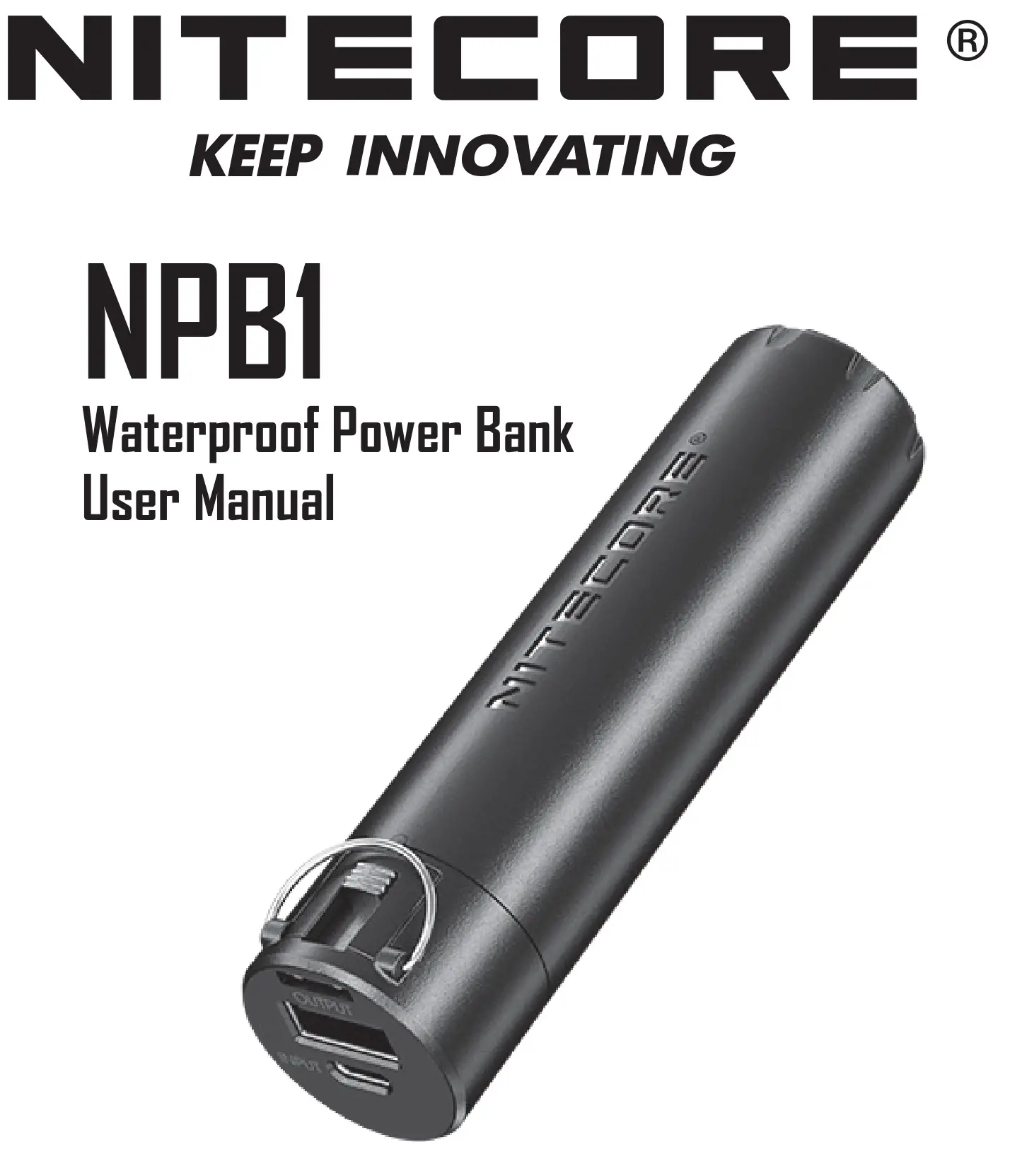 NITECORE NPB1 Waterproof Power Bank User Manual