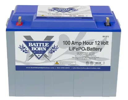 BATTLE BORN BATTERIES BB10012 100Ah 12V LiFePO4 Deep Cycle Battery