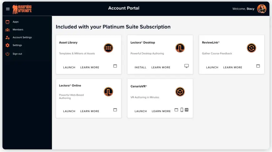 eLearning Brothers Account Portal Members Dashboard - Figure 3