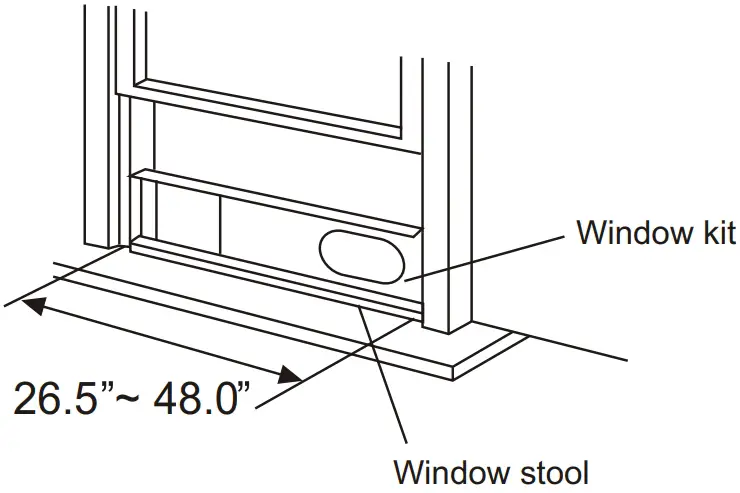 Installation in a double-hung sash window