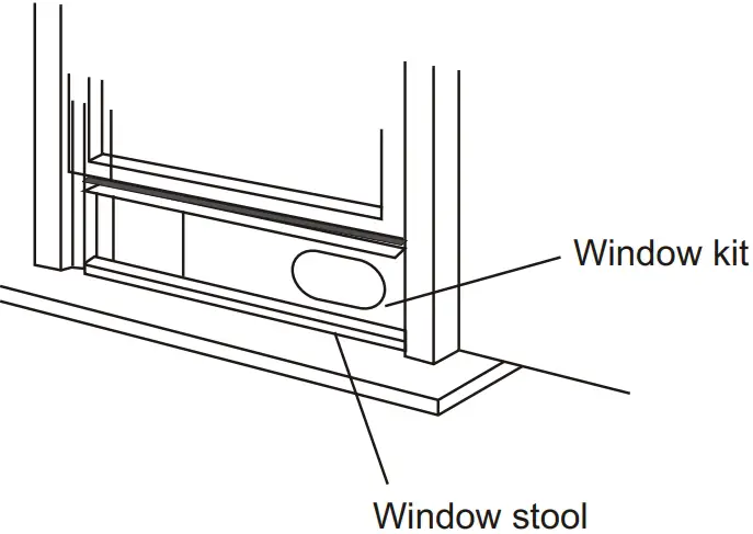 Installation in a double-hung sash window