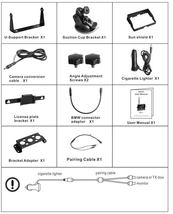 Haloview M5111 2.4G Digital 720P 5Inch-LCD-Wireless-Monitor-FIG1