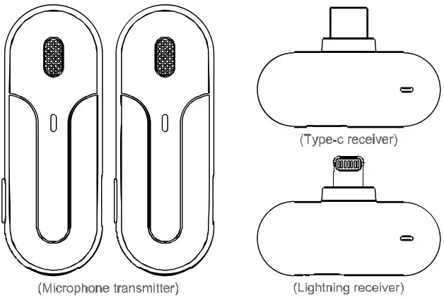 VIMAI Wireless Lavalier Microphone - packing list