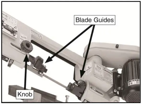 Blade guides adjustment