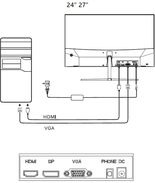 THOMSON M24FE52201 24 27 Inches Full HD Monitors 14