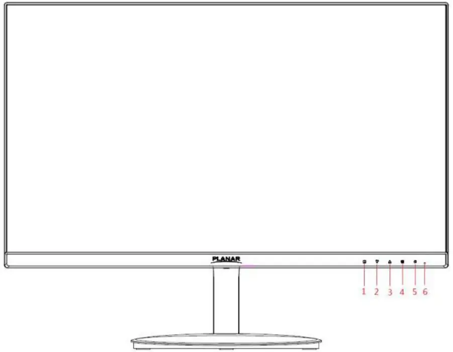 PLANAR PLN2400 24 inch 1920 x 1080 Full HD Computer Monitor - Front View